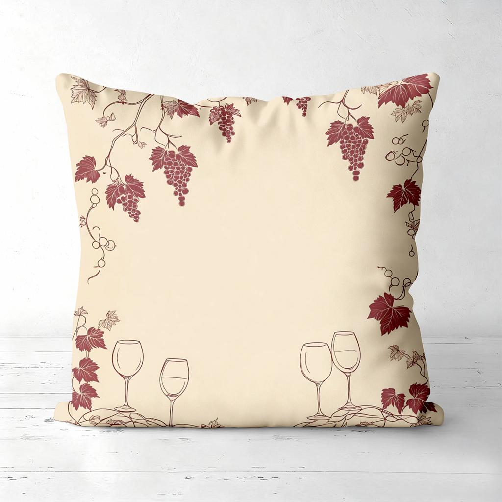 Floral Grape Pillow Set For Cozy Home Decor Polyester pillowcase, sofa decorative cushion cov Headboard Pillow