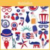 Day Independence Theme Star Pattern Creativity Party Decor Paper Photo Props
