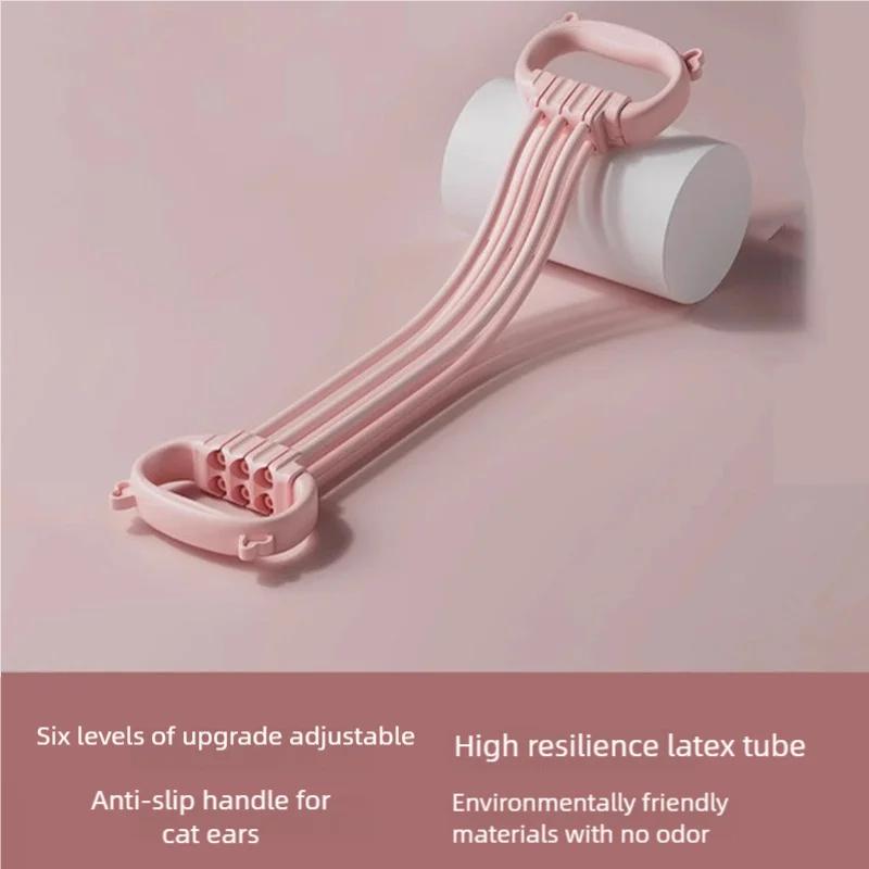 

Stretch Strap Yoga 6 Ropes Adjusted Tensioner Yoga Tool Open Back Practice Shoulder Yoga Stretching Belt Elastic Stretch Band розовый