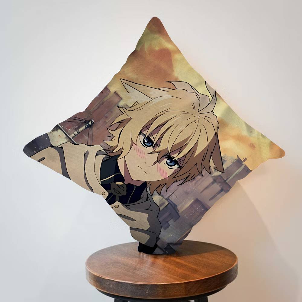 Anime Seraph of The End Pillow Cover Sofa Cushion Cover Home Room Decoration Children Gift