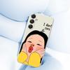 For Samsung Galaxy A16 5G/4G Case Girl Holding Face Pattern Printing Straight Edge TPU Phone Back Cover