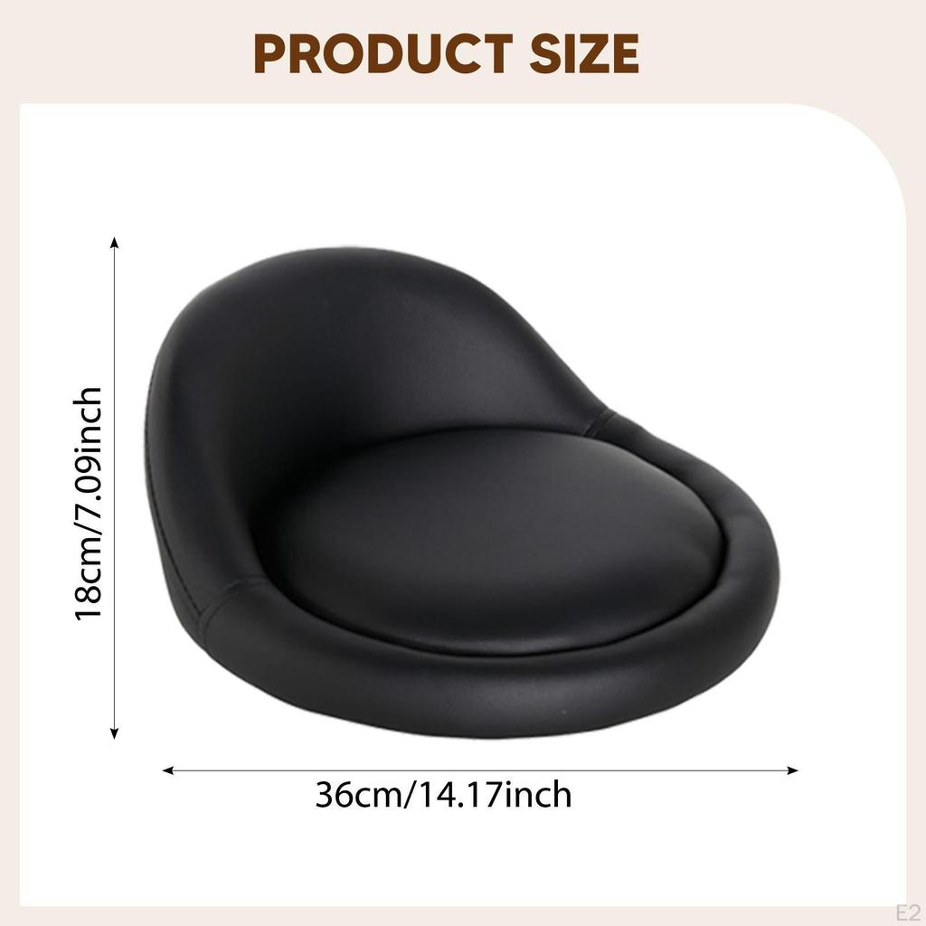 Bar Stool Seat Cushion Replacement Part PU Leather Comfortable Chair Accessory with Backrest Support