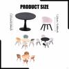 1/64 Miniature Table Chair Set Mini Furniture Model Decoration Creative Tiny Resin Modern Desk