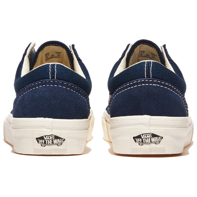Vans Old Skool Series Comfortable Versatile Fashion Low-Top Skate Shoes Unisex Sneakers Blue White VN000CT8DTQ