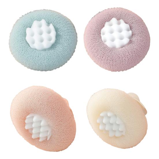 1/2/3/4Pcs Massage Shower Ball Super Soft Sunflower Suction Cup Bath Ball Exfoliating Bath Sponge Cleaning Brush