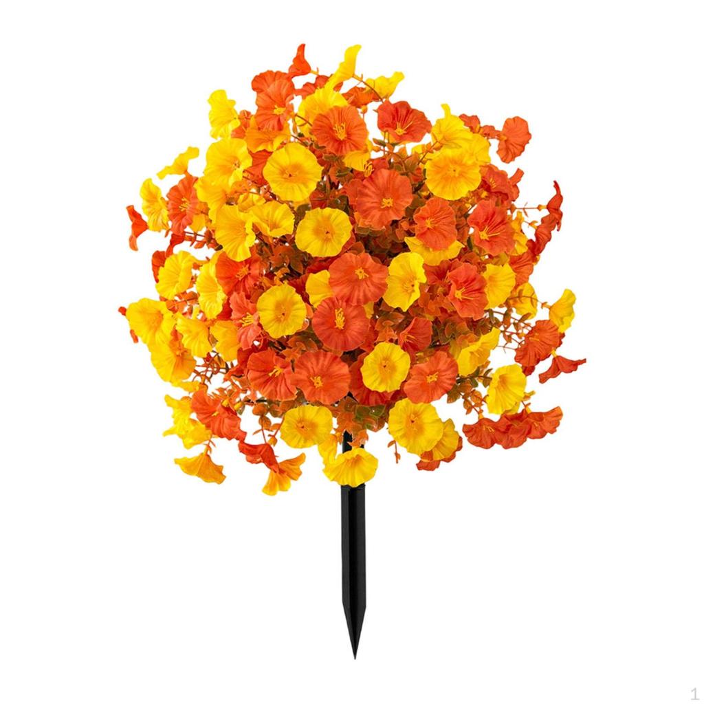 Artificial Flowers Decorative for Garden, Realistic Garden Stake, Easy Care Yard And Grave
