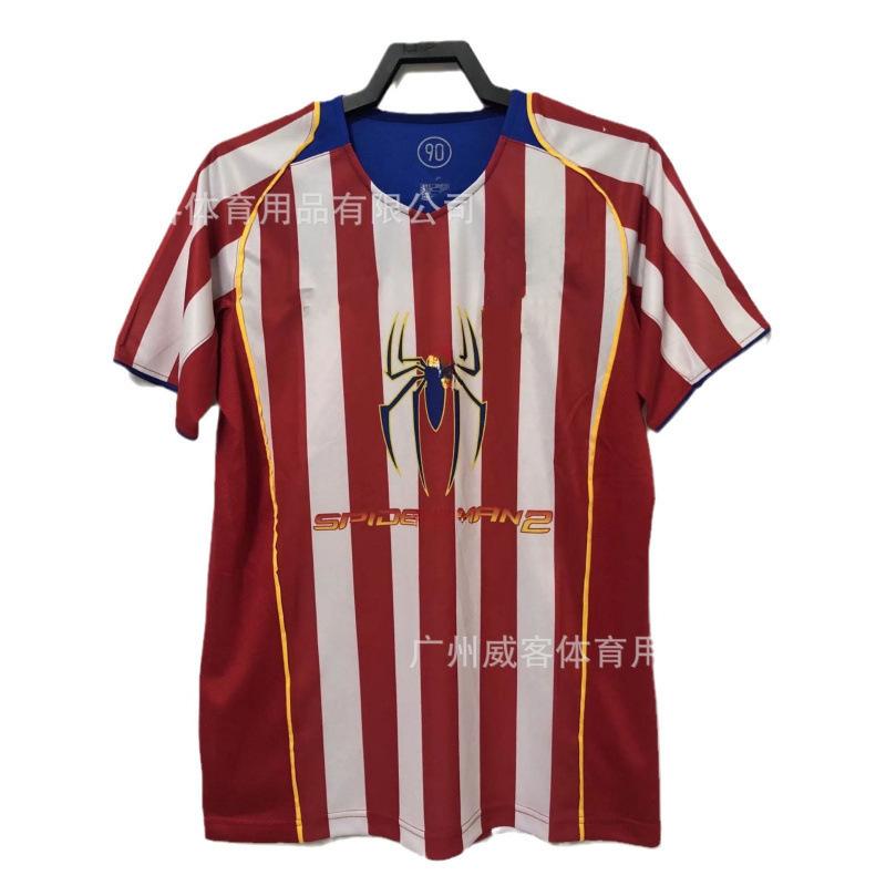 Classic retro 0405 season Atletico Madrid home football jersey Thai version short-sleeved jersey sports T-shirt quick-drying S