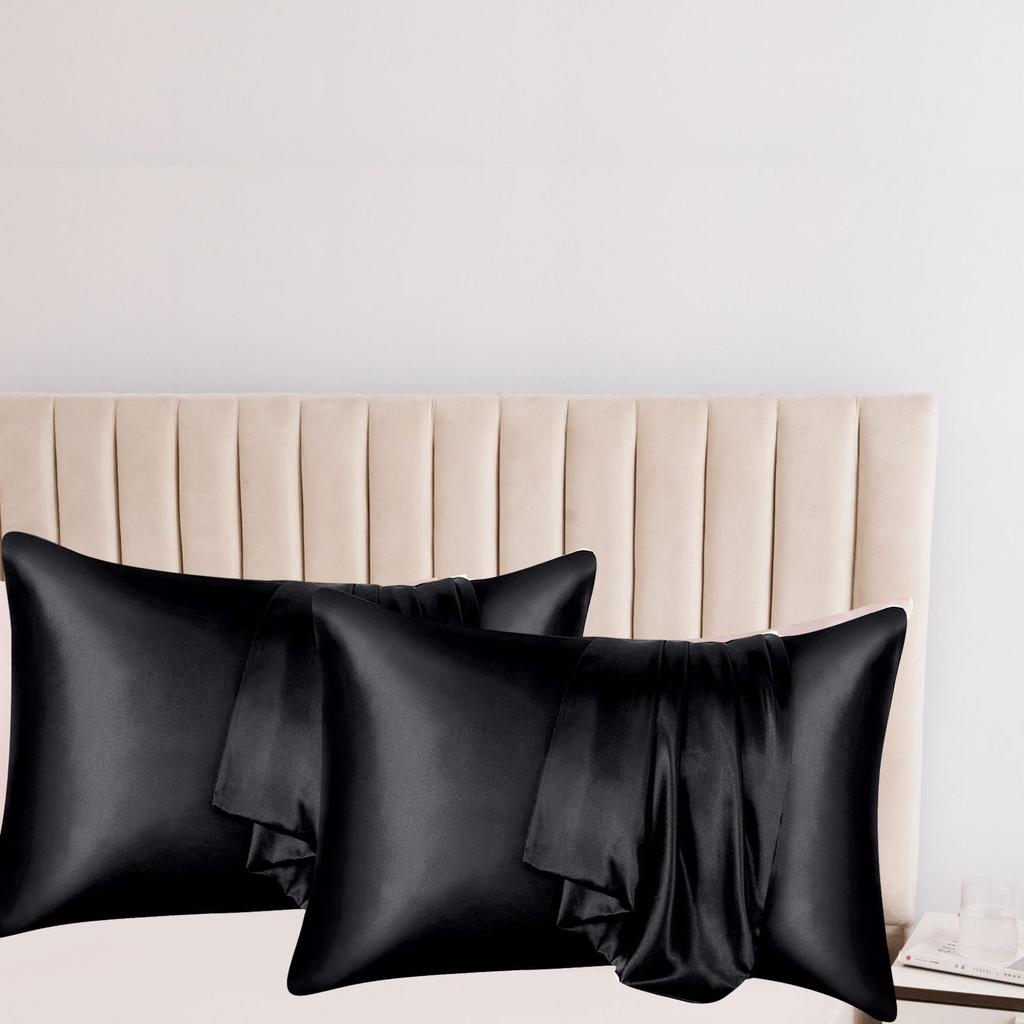 2Pieces Satin Pillowcase Set 50x66cm Optional Color Smooth And Soft Pillow Covers For Hair And Skin Protection
