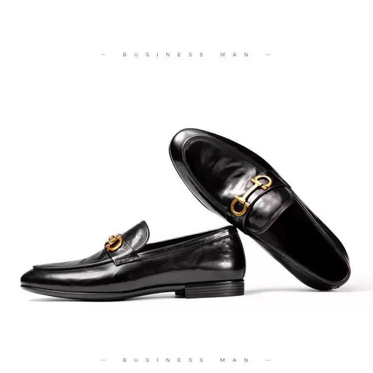 Men's Autumn Business Formal Leather Loafers - Korean Style, Breathable, Comfortable, All-Match