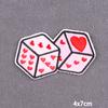 Red Fusible Patches Hiphop Iron On Thermoadhesive Patches For Clothes Cross Skull Embroidery Patches For Jacket Logo Applique