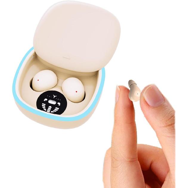 Invisible Small Mini Wireless Bluetooth Earbuds for Small Ears Sleep Low Profile Tiny Discreet Hidden Earbuds for Work Invisible Ear Buds Headphones