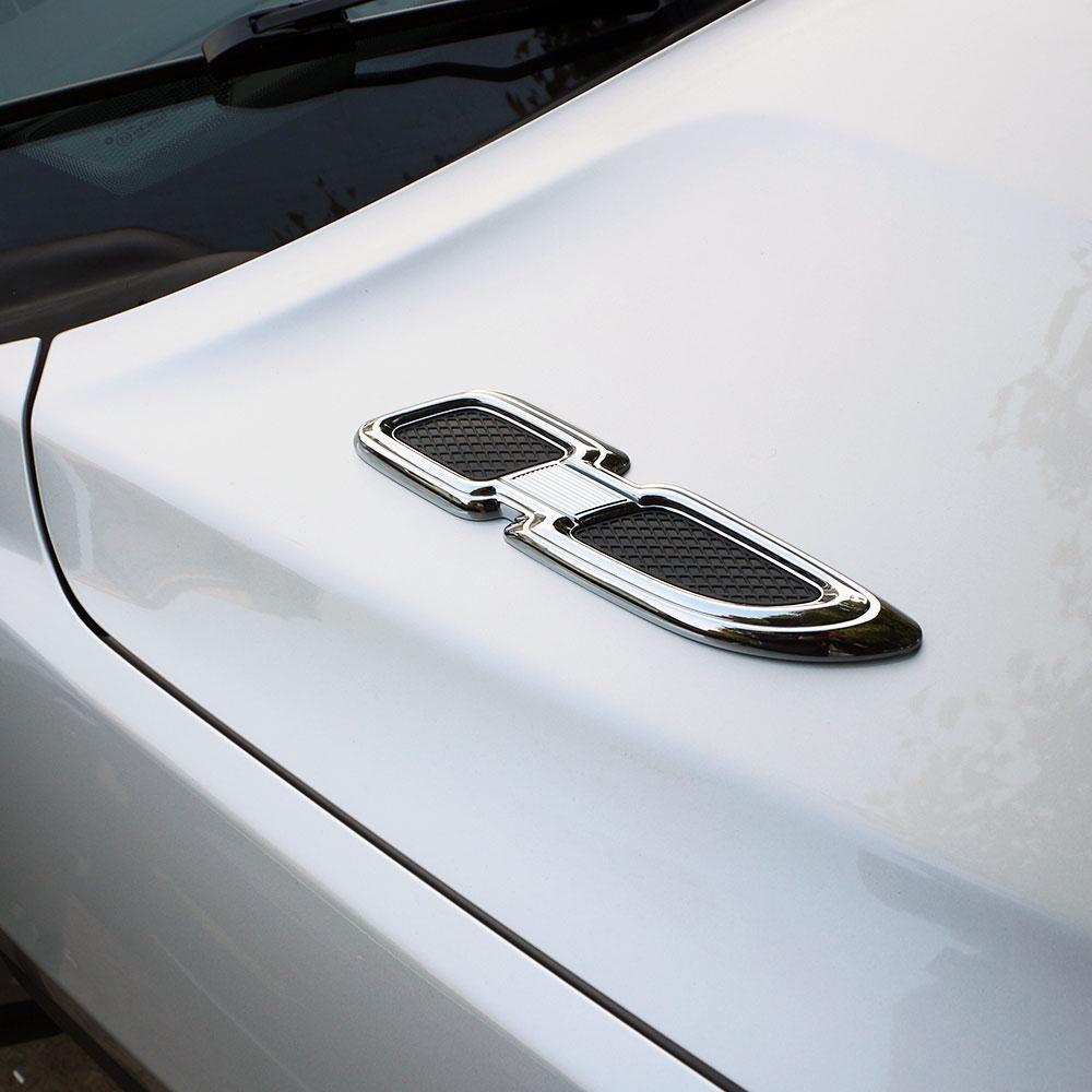 2pcs Car Side Fender Vent Cover Fender Decoration Chrome Side Wing Air Vent Hood Intake Fender Cover Trim Car Styling Exterior