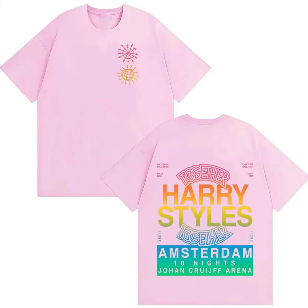 Harry Styles 2026 Together Live On Tour Merch T-shirt Fashion Casual Unisex Harajuku High Quality Tshirt Lightweight Breathable Comfortable Clothes
