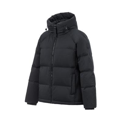 Li Ning Capuchon Effen Kleur Raglan Winter Veelzijdig Casual Kort Donzen Jack Dames Bovenkleding Zwart AYMU700-3