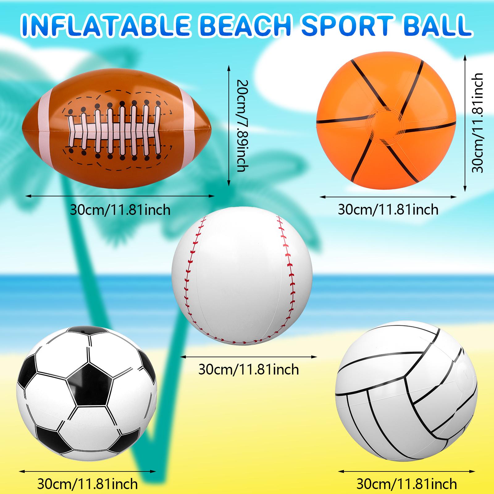 

Надувные спортивные мячи 16 дюймов Надувной пляжный мяч 5 стилей Надувные спортивные украшения для вечеринки Мячи Регби Бейсбол Баскетбол