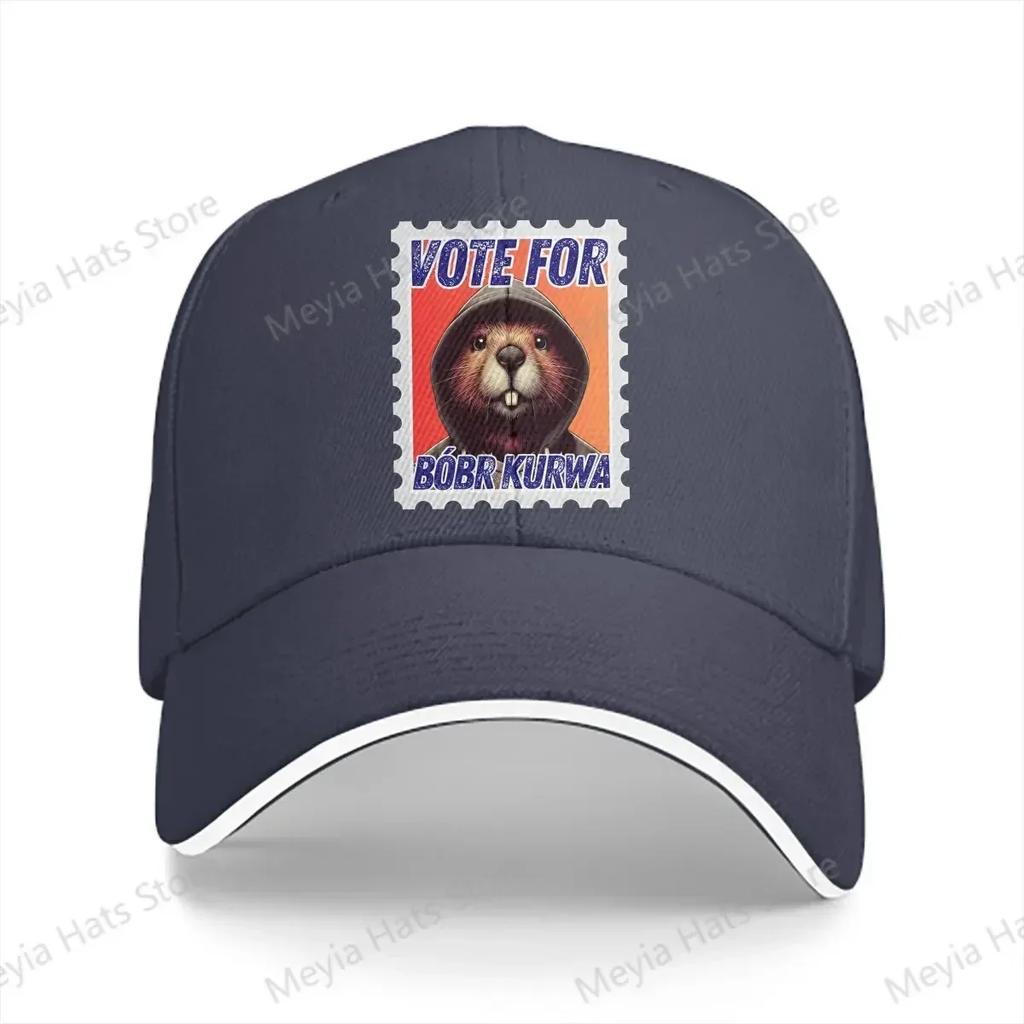 Vote Bobr Kurwa Game Windproof Cap Sun Visor Hip Hop Caps Cowboy Hat Peaked Hats