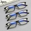 1/3pcs Reading Glasses Convenient Eye Protection Glasses for Casual Business Use  Anti Blue Light Clear Glasses
