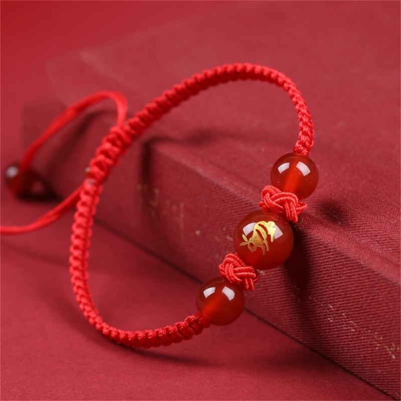 Chinese Snake Red String Bracelet Adjustable Charm Jewelry Luck Braided Rope Bracelet Suitable for Women and Men Present