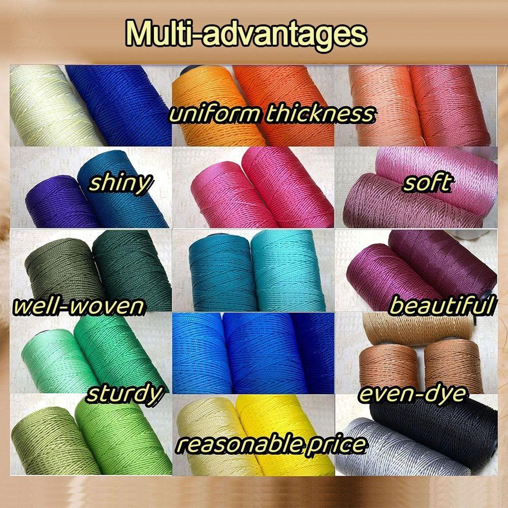 Craft Decorative 1.5mm Ice Cotton Silk Thread 200m Colored Crochet Yarn Crochet Thread Cord Bag Hat Shoes