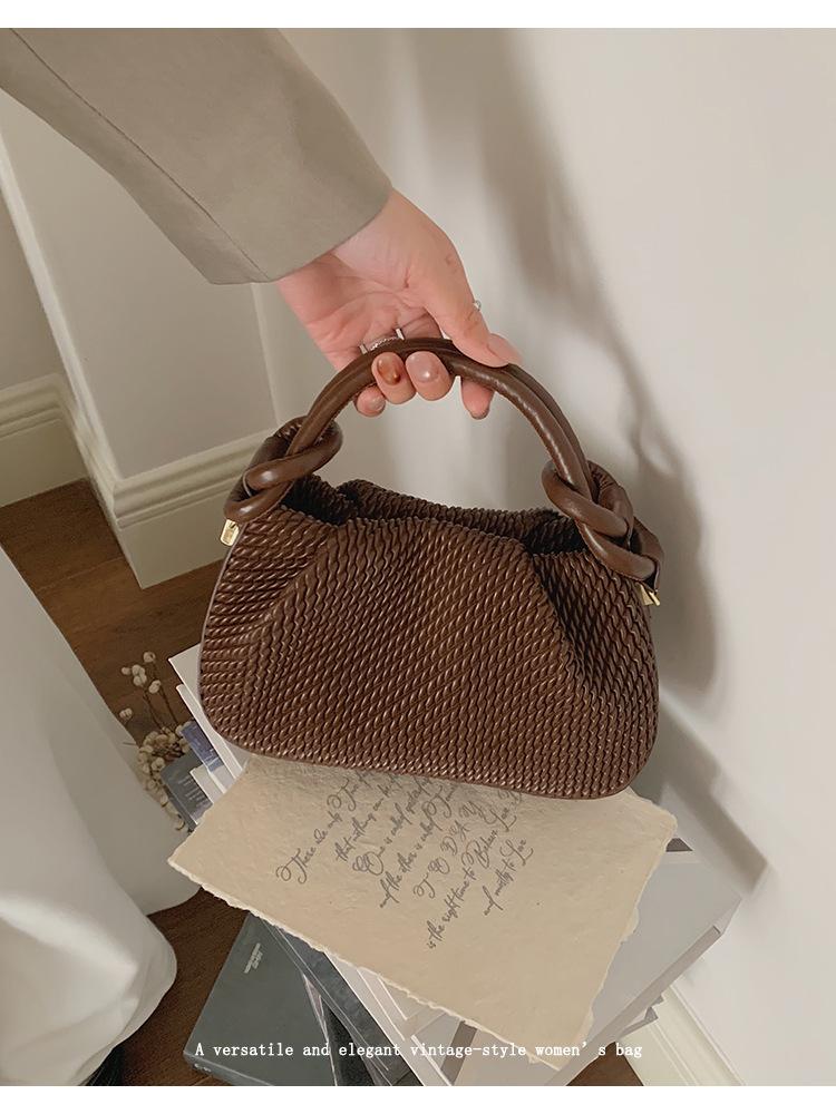 Handmade Woven Bag, Bucket Bag, Crossbody Bag for The Armpit, Commuter Shoulder Bag, Large Capacity Crossbody Bag