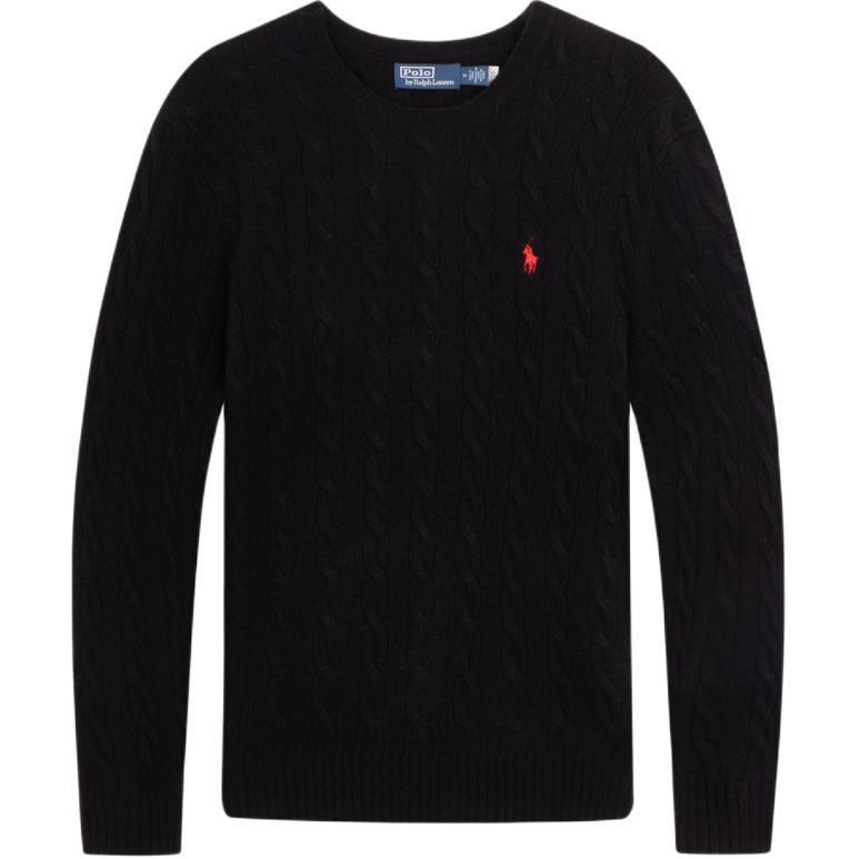 

Polo Ralph Lauren Коллекция к Новому году Пуловер с круглым вырезом крупной вязки для мужчин Черный MNPOSWE16822270-001 XL