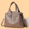 Large Capacity Multi-layer Cross-body Bag with Soft Leather Tote Mother Bag