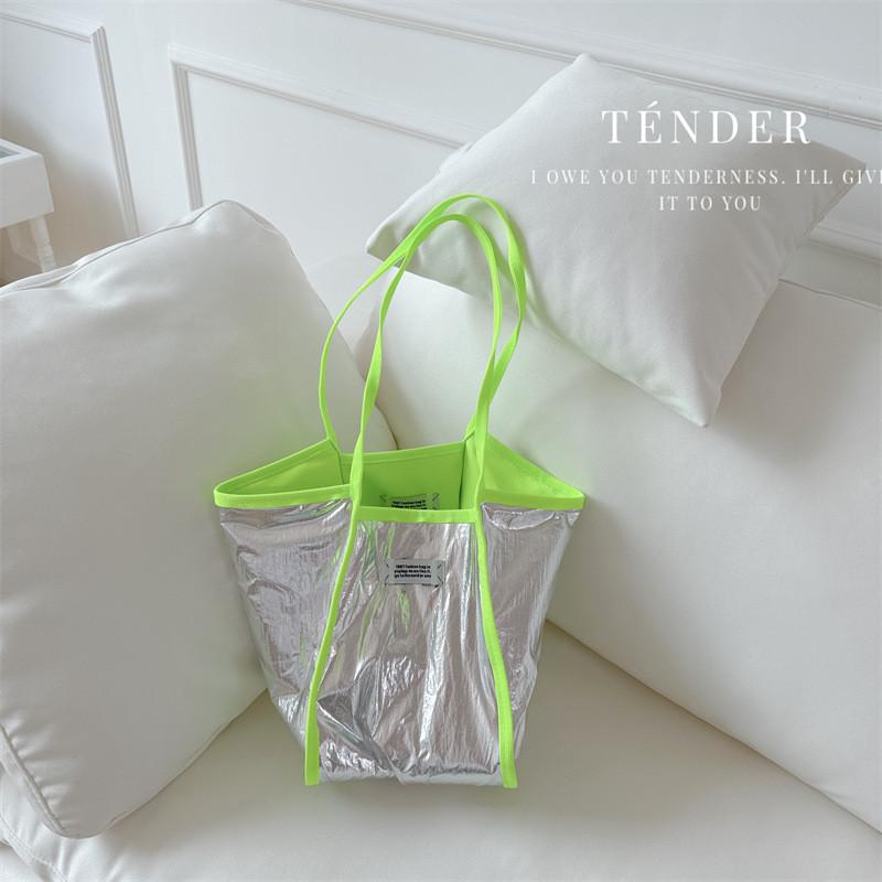 Trendy Korean Style Unisex Kids Shoulder Bag Spacious Creative Double-sided Design зелёный