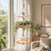 Hars Sprookjes Bloempot Elegante Ballerina Figuur Meisje Hangende Plantenmand Binnen Decoratie