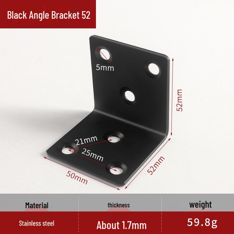 90° Stainless Steel Triangle Bracket Holder for Partition Hardware