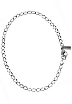 Phiten Limited Edition Titanium Anklet, Flat Cut Curb Chain, Length 23-27cm (25cm), Width 4.0mm, Hypoallergenic, Made In Japan, Sports, Health