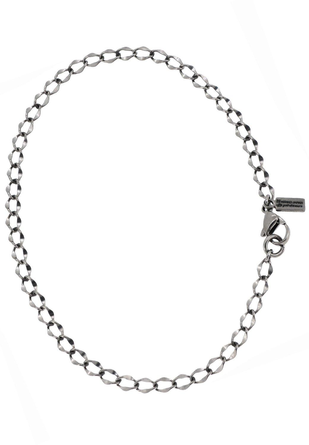 

Phiten [Limited Edition] Titanium Anklet, Flat Cut Curb Chain, Length 23-27cm (23cm), Width 4.0mm, Hypoallergenic, Made in Japan, Sports, Health