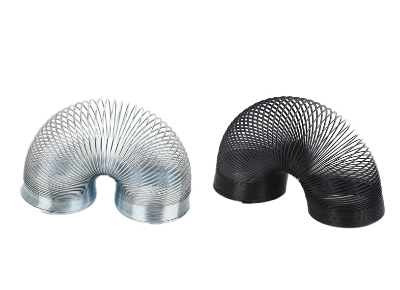 

в три Набор из 2 x Металлическая пружина Стресс Черный и Серебристый [Хорошие направления] 6.6см 6.9см Игрушки, Слинки, Облегчение, Новинка,