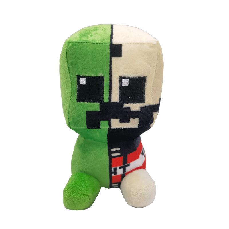 Action Figure Minecraft Creeper Peluche Zombie Seduto Peluche Volpe Panda Bambola Regalo per Bambini