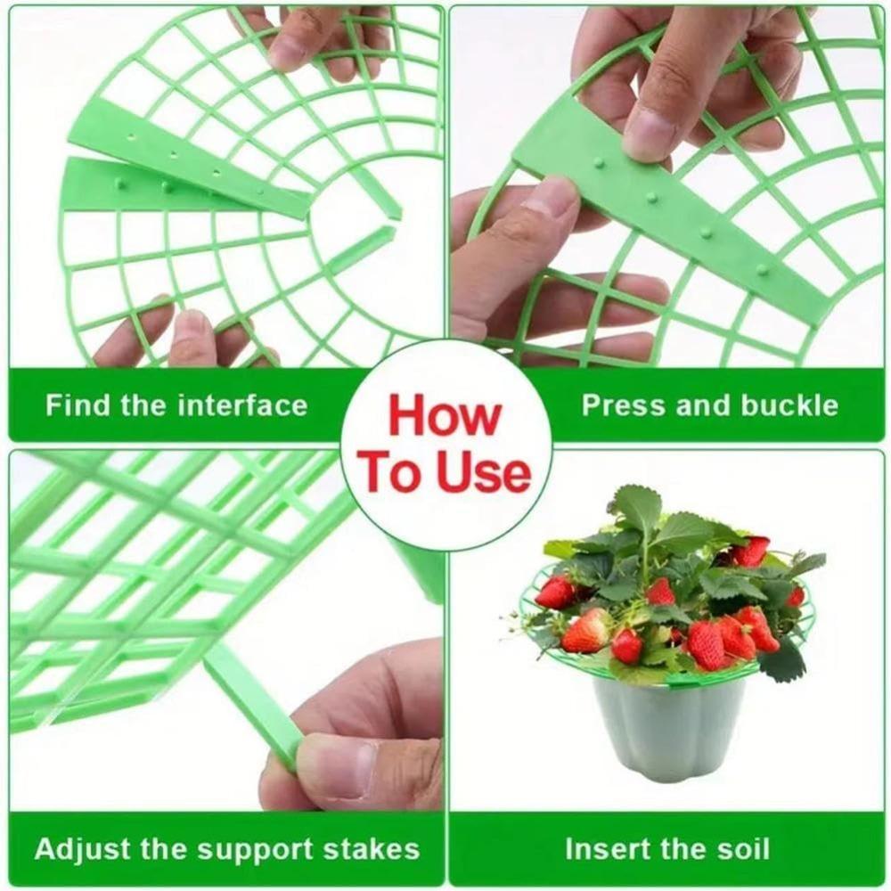 5 Pack Strawberry Plant Support - Strawberry Growing Racks with 3 Sturdy Legs, Waterproof Plant Trelli Protectors Reusable Plants Growing Frame Holder