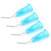 100 unidades Desechables Dental Pre Doblado Puntas de Aguja de Irrigación Punta de Aguja Dispensadora Accesorio de Repuesto Azul