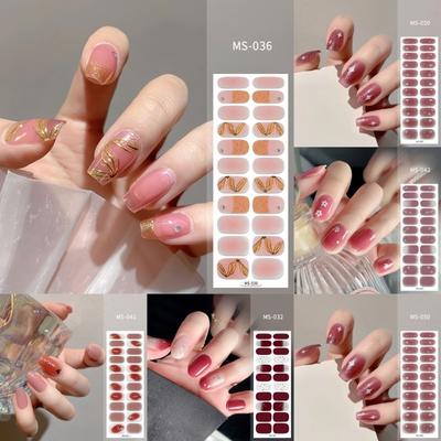 Nail Polish Stickers Without Baking, Nail Polish Glue, Nail Stickers for Manicure