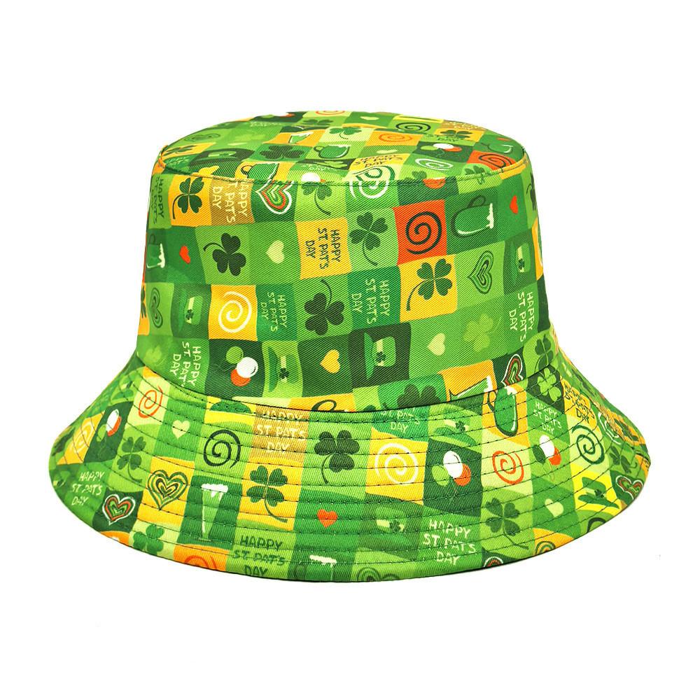 Saint Patrick Floral Digital Print Vintage Style Sun Hat For Spring Party And Outdoor