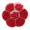 3/4/5/6/8/10/12mm Gemischte Box mit Löchern ABS Imitation Perle Meerjungfrauen-Illusions-Farbverlauf Kunststoffperle DIY-Material