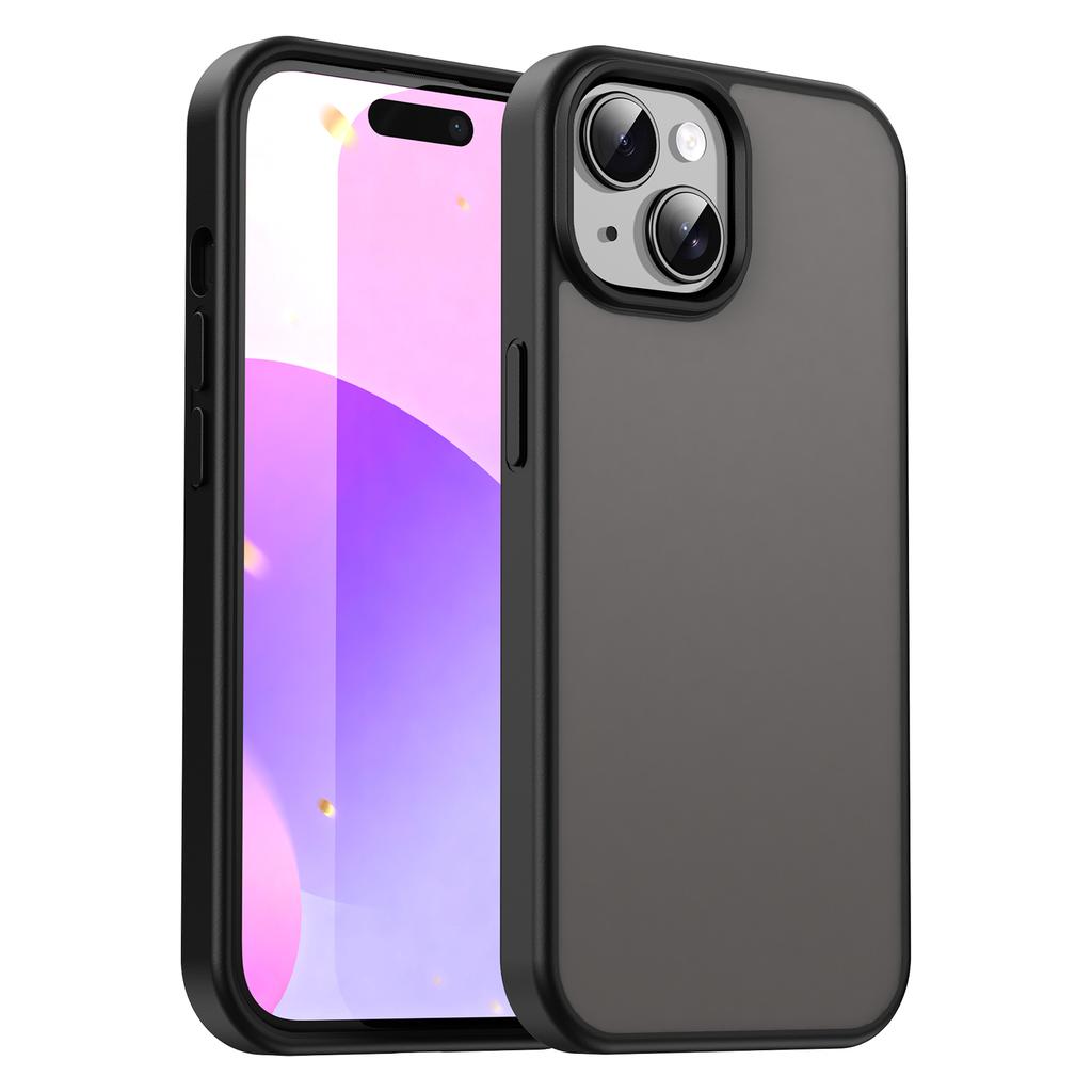 For iPhone 15 Case Skin Touch Matte Anti Drop TPU PC Phone Back Cover