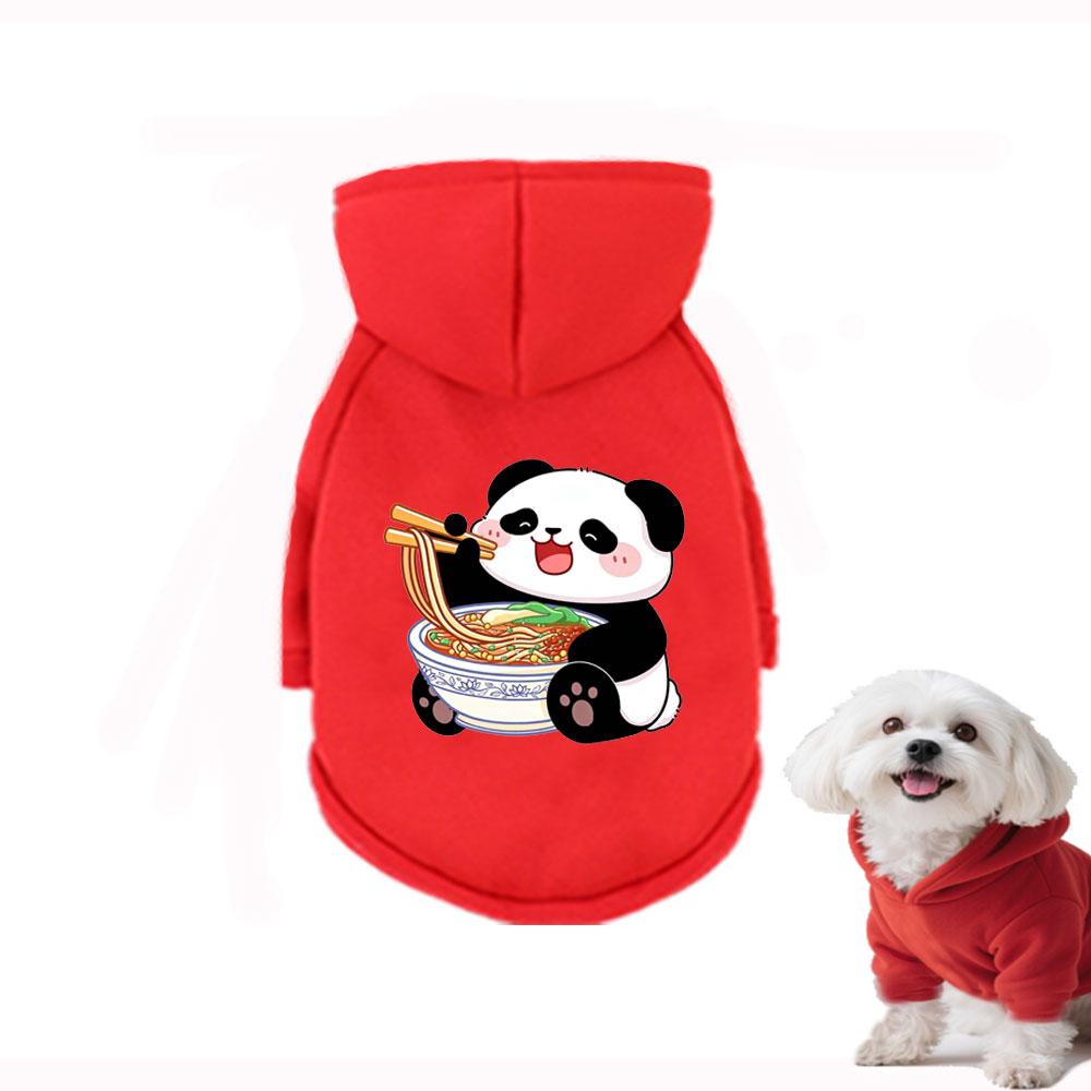 Pet Hooded Sweatshirt Cats & Dogs Cute Fashiona Unique Panda Print Design Suitable Pomeranian Maltese Large Breed Dog
