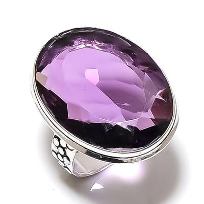 Amethyst Gemstone Handmade 925 Sterling Silver Gift Jewelry Ring Size 7 I4d00