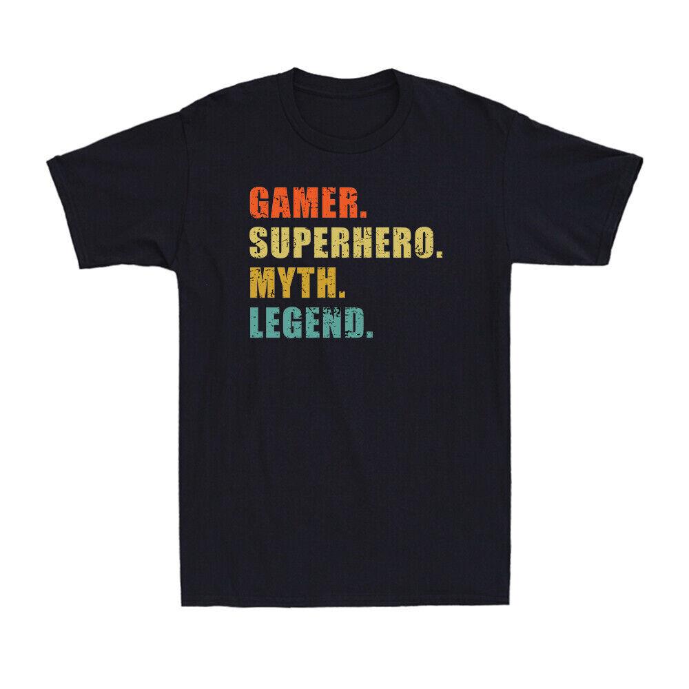 Gamer Superhero Myth Legend Shirt Funny Gaming Gamer Shirt Vintage Men s T-Shirt M