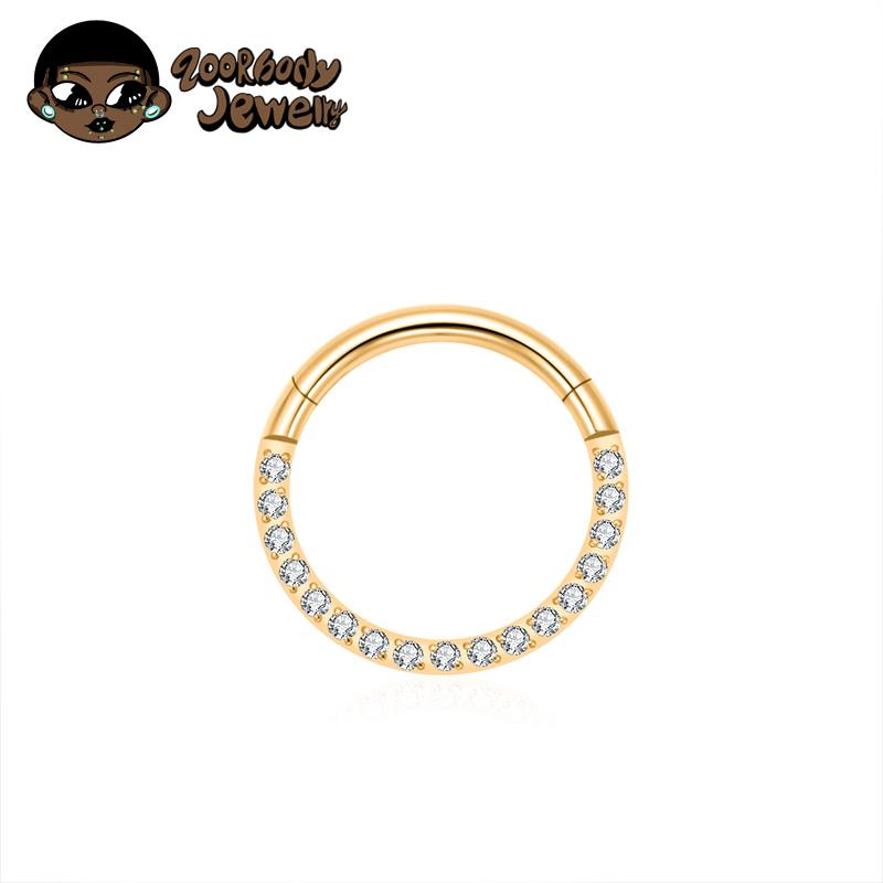 1 Stück G23 Titan Nasenring 16G 18G 20G Klappbares Septum Clicker Segment Ohr Tragus Knorpel Helix Daith Lippe Körper Piercing Schmuck