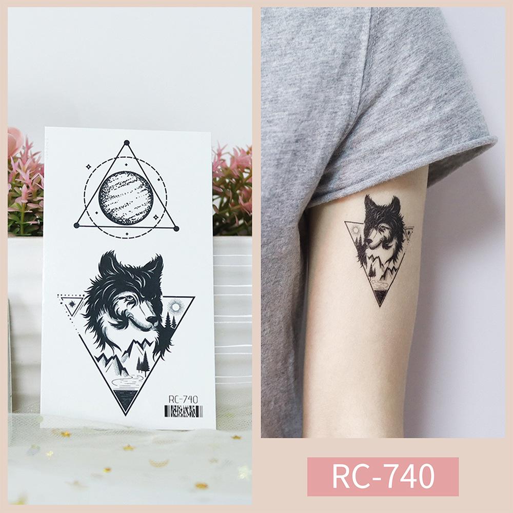 Ruikalong Waterproof Cute Animal Tattoo Stickers - Black Small Fresh Design 60x105mm