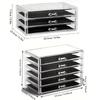 Clear Desk Organizers and Accessories, Stackable Makeup Storage Box Plastic Drawer Organizer for Home Office Supplies Art Craf