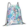 Custom Hatsunes Anime Mikus Drawstring Backpack Sports Gym Bag for Women Men Manga Training Sackpack