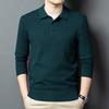 Lapel Collar Long Sleeve Men's Top