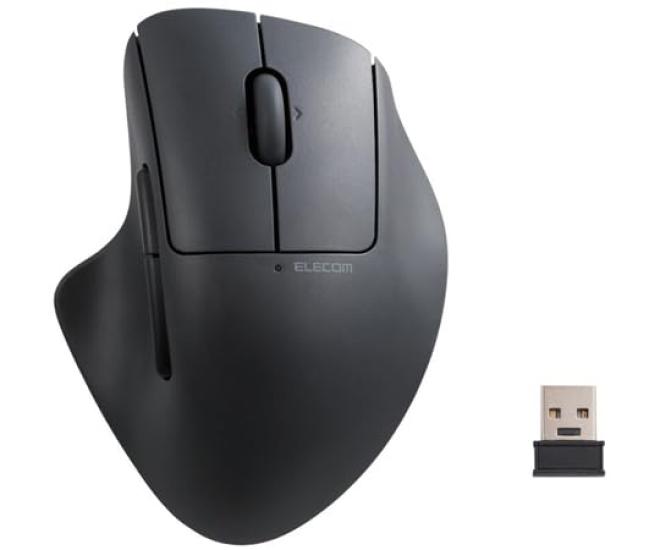 ELECOM SHELLPHA Wireless 5 Buttons Medium Quiet Multi-Touch Mouse, + Tilt, Size, Antibacterial, Design, Black, M-SH30MBSKXBK