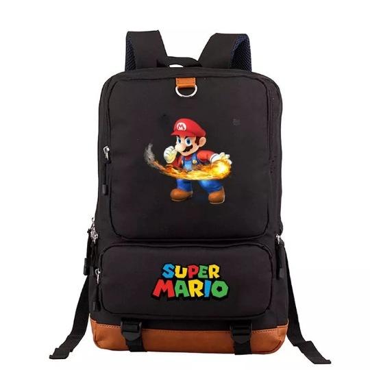 Super Mario Backpack Student School Bag Teen Backpack Men's and Women's Casual Backpack Computer Bag