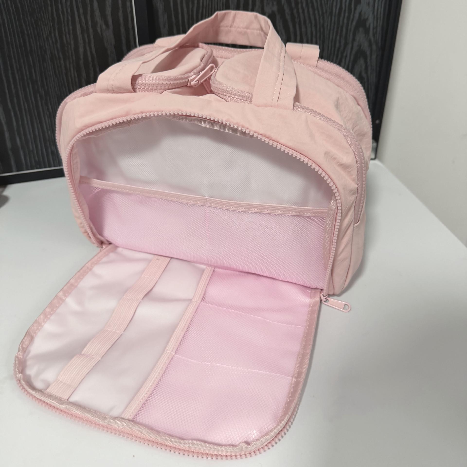 Necessaire Portátil Grande para Viagem, Maquiagem e Higiene Pessoal com Compartimentos e Grande Capacidade. розовый